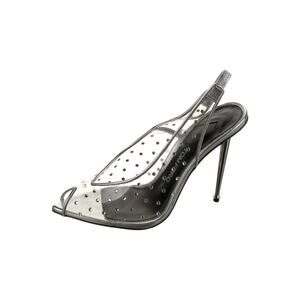 TOM FORD Pvc Crystal Embellishments Slingback Sandals -  38 Us 8 Silver